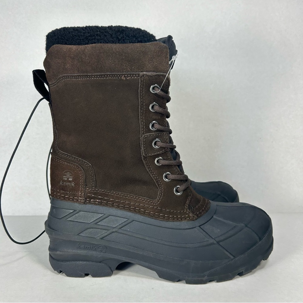 New Kamit Everest Waterproof Fleece Leather Tall Winter Boot; Men’s 7; Women’s 9